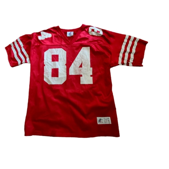 VINTAGE LOGO ATHLETIC BRENT JONES SF 49ERS AUTOGRAPHED JERSEY - Picture 4 of 7